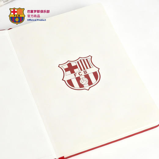 【官方正版】巴塞罗那俱乐部｜巴萨队徽笔记本红色质感球迷文具周边 商品图4