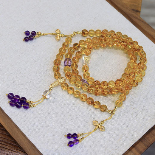 有求必应 天然花珀多圈手串 项链 JY 商品图1