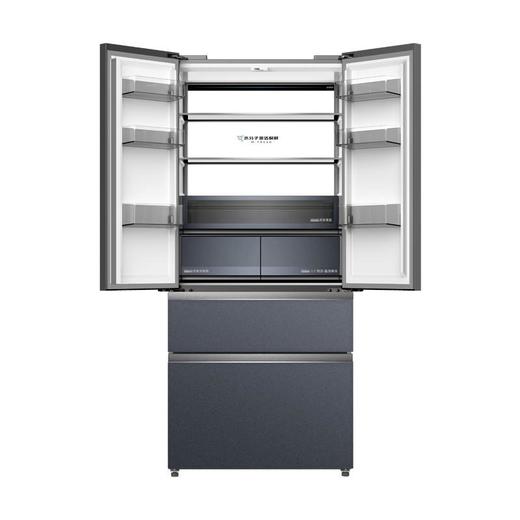 美菱 冰箱 BCD-502WQ7F 502升 法式多门 嵌入式 风冷 变频 一级能效 电脑控温 钢化玻璃面板 底部散热 云迹灰 商品图2