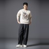 PINLI品立2025秋冬新款潮牌字母印花圆领卫衣男宽松套头休闲上衣BG253109016 商品缩略图4