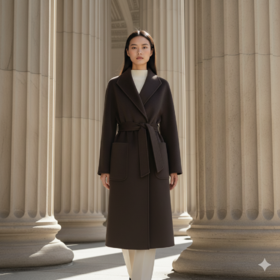 双面手工羊绒大衣