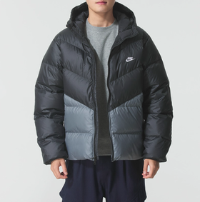 NIKE耐克羽绒服男2025冬新款宽松保暖拒水连帽夹克外套HQ7791-061