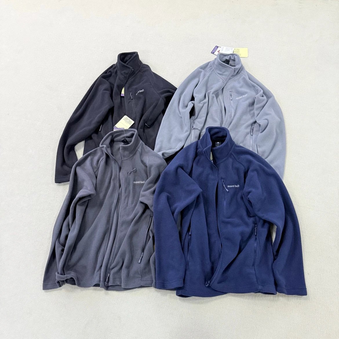 原厂 高克重摇粒绒！Mont-bell拉链口袋 刺绣Logo 户外抓绒衣 摇粒绒保暖外套内胆 男女同款