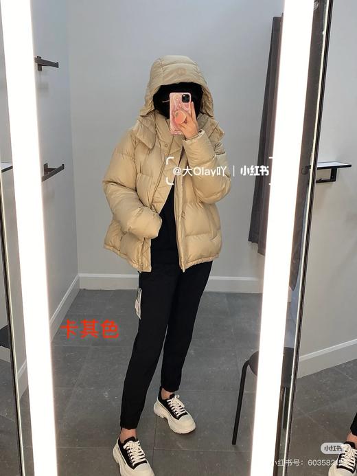 D111364欧阳娜娜同款泡芙五格轻质宽松鹅绒收腰羽绒服 商品图10