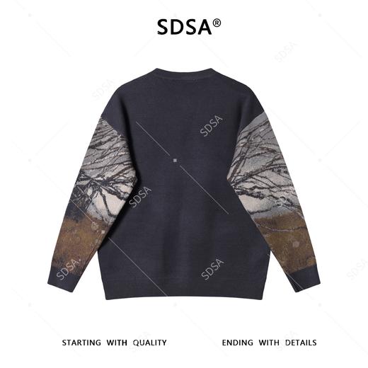 88118SDSA男士秋冬新款痞帅男装简约彩绘卡通兔子圆领毛衣百搭复古上衣 商品图5