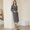 EITIE爱特爱优雅法式V领收腰气质印花连衣裙秋季新款7907618 商品缩略图2
