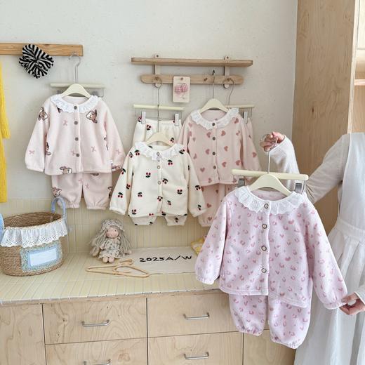 【69元起2套】儿童雪粒绒家居服套装 冬季加绒加厚保暖睡衣 商品图5