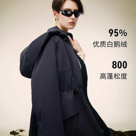 TAGX探观女式中款风行羽防水鹅绒服2025年冬季户外抗寒羽绒服外套 商品图1