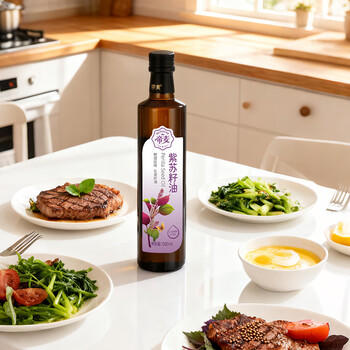 帝麦紫苏籽油 苏子油500ml*2礼盒 送礼 冷榨可直饮炒菜健康食用油自营 /粮油调味 /食用油 /特色食用油 商品图1