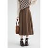 鹿向南「糖炒栗子」法式气质百褶半身裙女2025秋新款高腰显瘦裙子 商品缩略图0