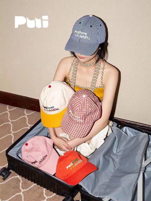 4楼Eubelle欧蓓 【明星同款】puui原创生活格纹鸭舌帽户外 小众个性休闲棒球帽女 活动价：128元 商品图1