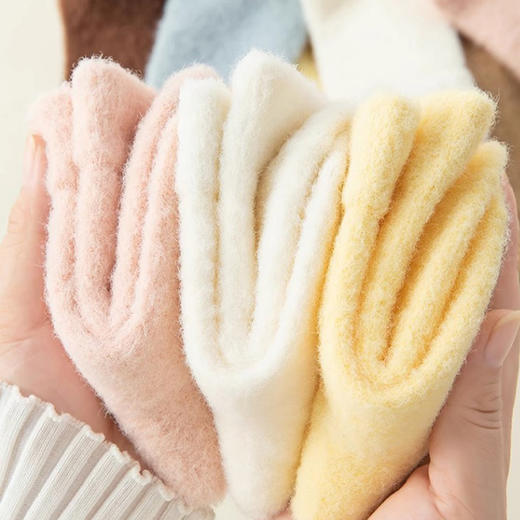 【爆款】跨境秋冬女童袜子加厚保暖多巴胺不勒腿糖果色中筒毛圈袜 商品图3