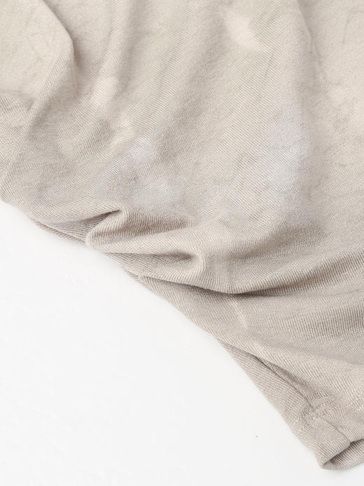 烟灰色扎染抽褶长袖上衣，圆领设计 + 修身版型 + 软糯质感，解锁冬日叠穿的个性潮流与通勤气质穿搭 商品图3