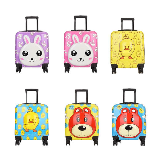 送表情贴【经典百搭❗️静音随行】儿童拉杆箱18寸可爱卡通行李箱万向轮礼品旅行箱密码登机箱。ja 商品图1