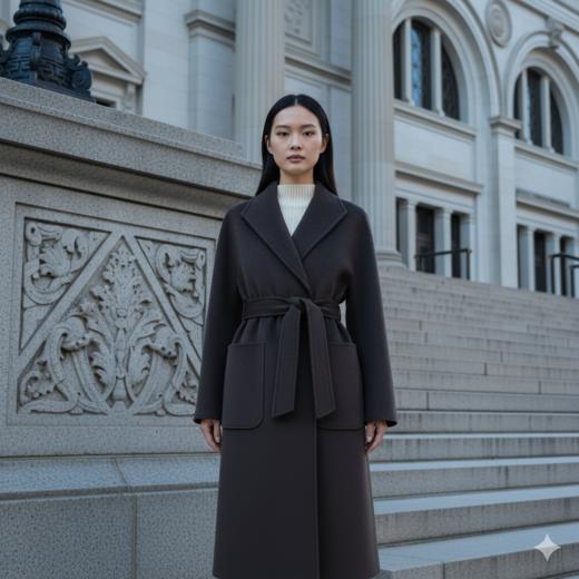 双面手工羊绒大衣 商品图2