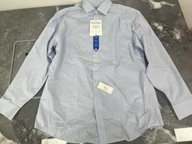 瑕疵Calvin Klein/CK 男士常规版免烫弹力防异味尖领商务休闲长袖衬衫