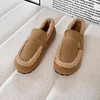 D111309森系复古加绒乐福鞋女2025秋冬款一脚蹬软底勃肯鞋棉鞋 商品缩略图7
