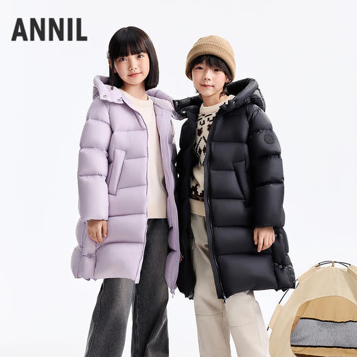 男女童加长款羽绒服冬季新款安奈儿童装EM545609 商品图0