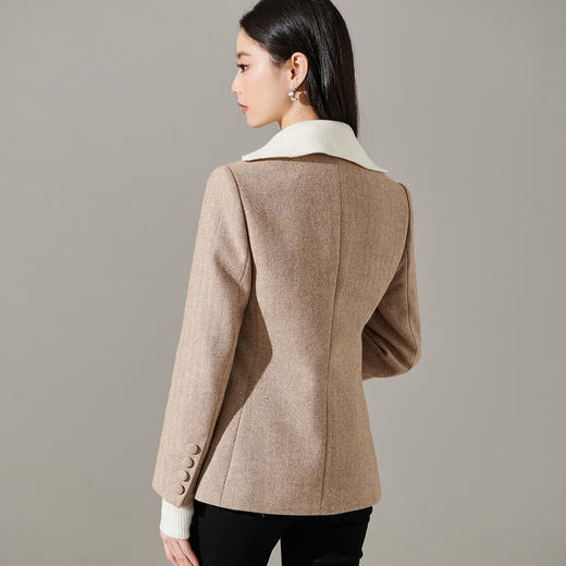 剩XL【芳外】绵羊毛外套马甲两件套8T23DG1409 商品图7