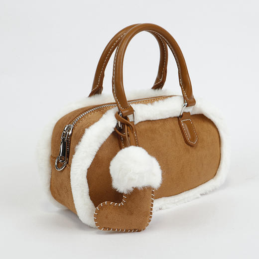 【礼物季】毛圈拼接波士顿手提包-纪念日百货门店同款167493169 商品图4