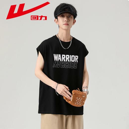 回力纯棉T恤男士2025夏季新款美式复古重磅背心宽松潮流无袖上衣 商品图6