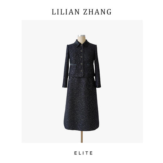 定制—静奢风—星夜香颂—复古奢雅—星夜鎏金收腰A摆马甲裙  2501115 商品图3