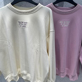 【L/XL断码，无货退款】安踏冬季保暖加绒圆领上衣女新款宽松潮流印花套头卫衣162448717N