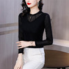 妈妈打底衫秋装新款内搭，中年女士高领蕾丝上衣KQL-C302N1552 商品缩略图2