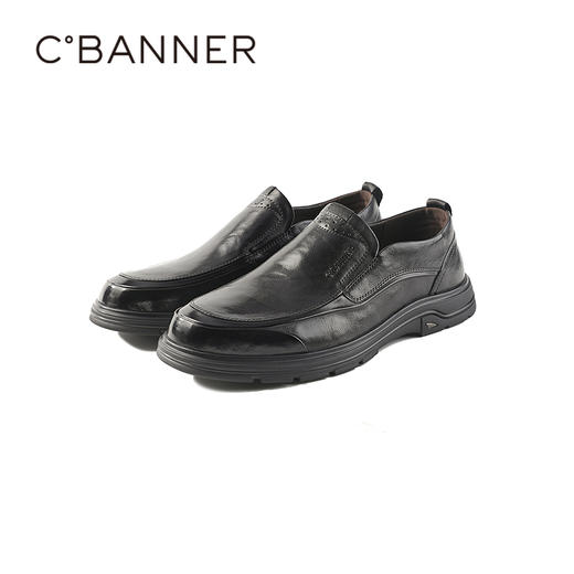 【上新】千百度2026春季优质牛皮革材质 柔韧耐磨商务休闲男鞋A26176621 商品图5