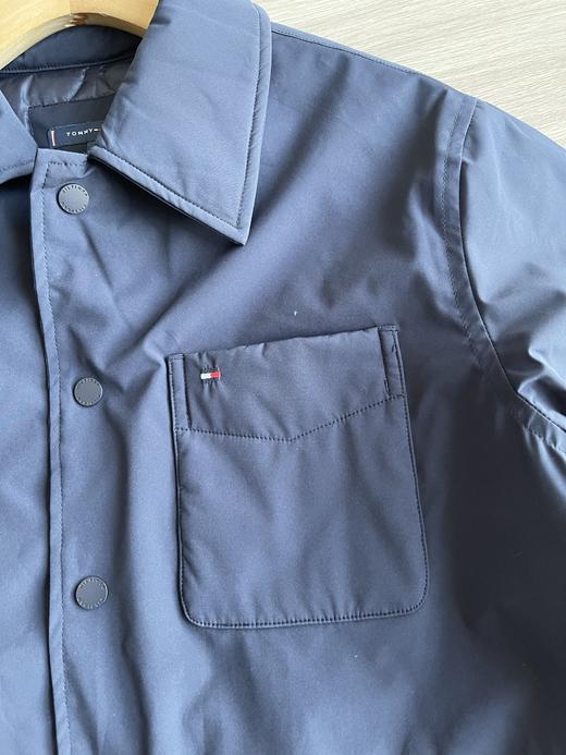 D111373秋冬男防水耐磨衬衫领无绗缝羽绒服外套 商品图7