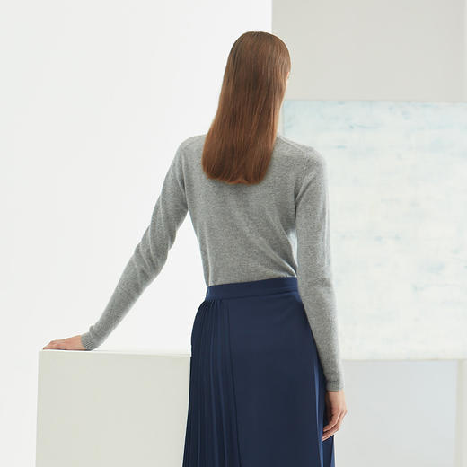 疗愈羊绒| 秋冬 圆领羊绒女套衫  DSF13W008N 商品图4