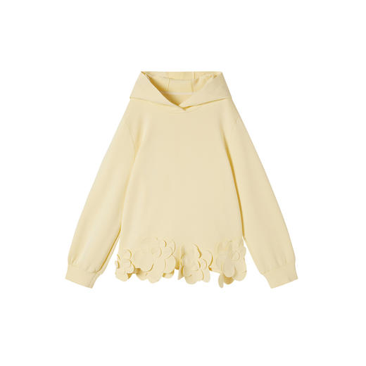 谜底连帽卫衣长袖2025年冬季新品H型连帽卫衣立体贴花女254MV1701 商品图4