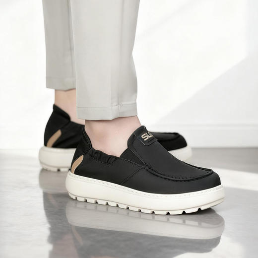 舒乐高鞋子男鞋6cm休闲鞋男款一脚蹬帆布鞋透气懒人鞋 商品图5