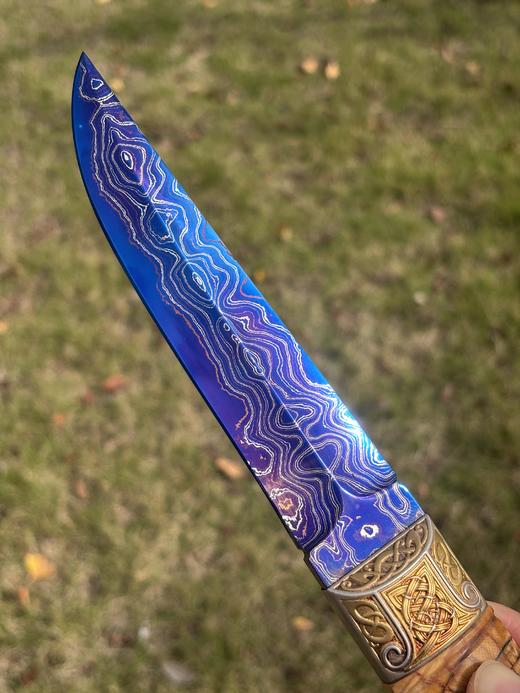 三希堂  现代刀  卷草星空小猎 未开刃 商品图1