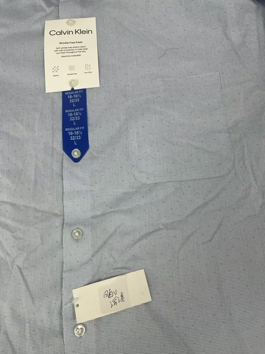 瑕疵Calvin Klein/CK 男士常规版免烫弹力防异味尖领商务休闲长袖衬衫 商品图2