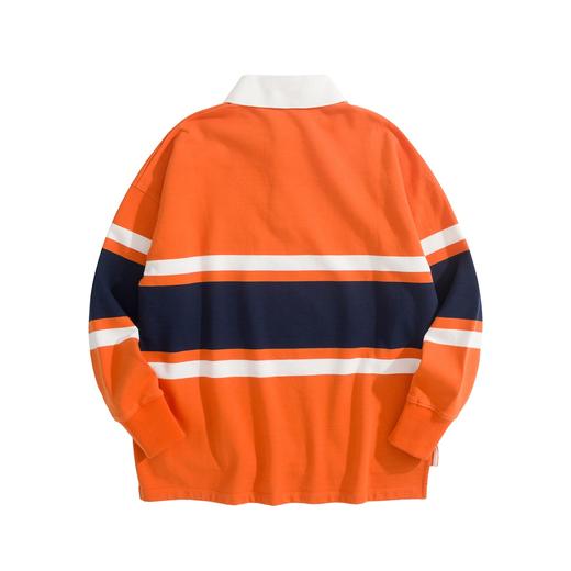 中性款棉质回圈长袖polo衫ju014 商品图1