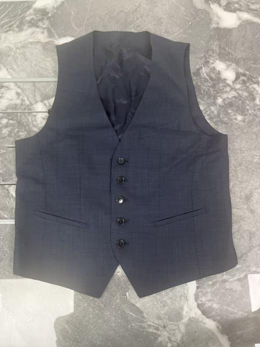 瑕疵HUGO BOSS 男士修身COLOMBO面料羊毛蚕丝混纺西裤马甲西装三件套 商品图2