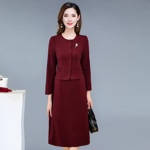 QYM 25AS26洋气假两件小香风连衣裙A字裙显瘦气质潮 商品图3