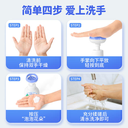 可孚儿童洗手液泡沫花朵杀菌消毒婴儿宝宝幼儿专用泡泡按压瓶小花 商品图4