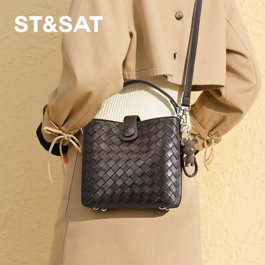 星期六都市通勤编织风手提包SSD521A0G5 商品图2