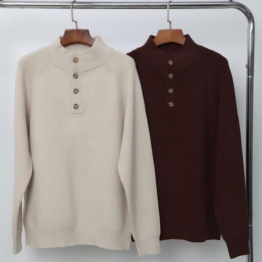 LP同款 SUSX亨利领经典复古四粒扣羊毛针织衫S0232992（下单3-7天发货） 商品图3