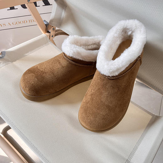 D111310冬季新品加绒加厚东北厚底防滑保暖短靴女 商品图6