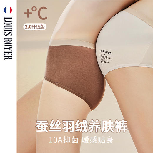 法国利蜂/LOUIS ROYER 蚕丝羽绒养肤女士内裤2.0升级版 暖感贴身 4条装 商品图1