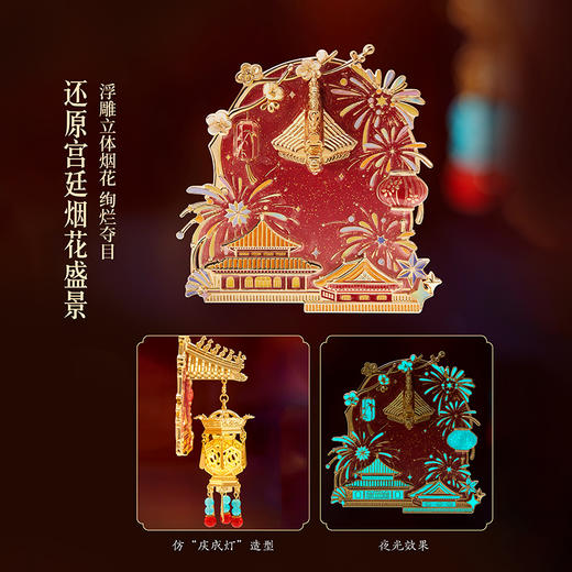 【故宫冰箱贴】灯彩紫禁城宫灯冰箱贴发光博物馆文创新年伴手礼纪念品 商品图1