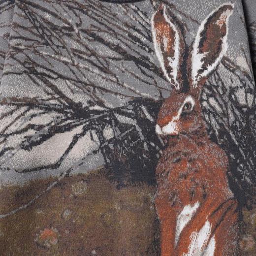 88118SDSA男士秋冬新款痞帅男装简约彩绘卡通兔子圆领毛衣百搭复古上衣 商品图3