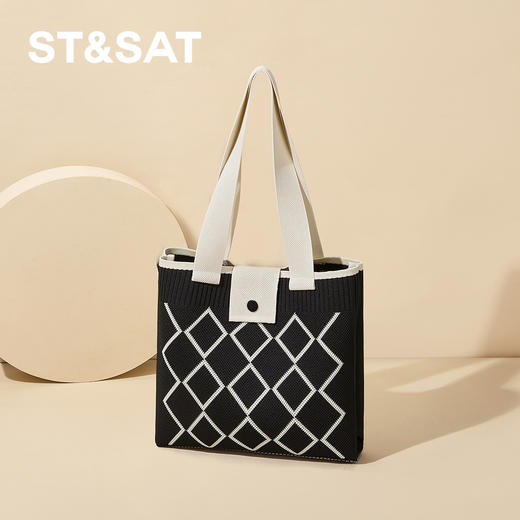 星期六通勤都市大容量撞色托特包SSD521A0FL 商品图7