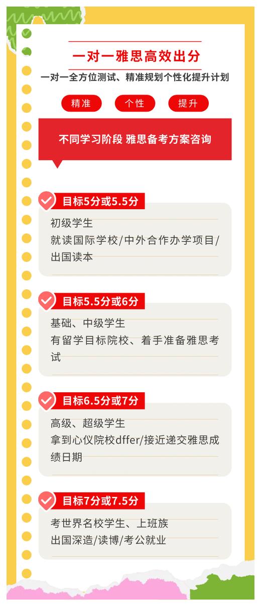 雅思特训,一对一全方位测试、精准规划个性化提升计划 商品图0