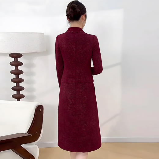 QYM 25AS20西服领气质洋气遮肚显瘦裙连衣裙假两件 商品图3