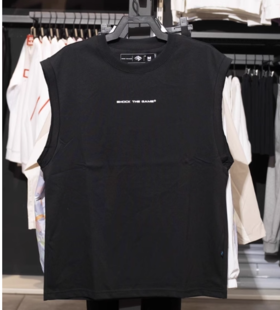 【L断码，无货退款】安踏正品夏季休闲无袖圆领针织透气蓝球系背心男运动衣152421127