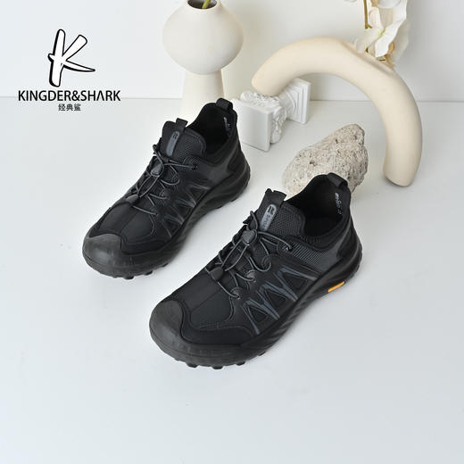 经典鲨2025年冬季专柜新品加绒男士通勤舒适跑步休闲鞋KW10-555121 商品图0